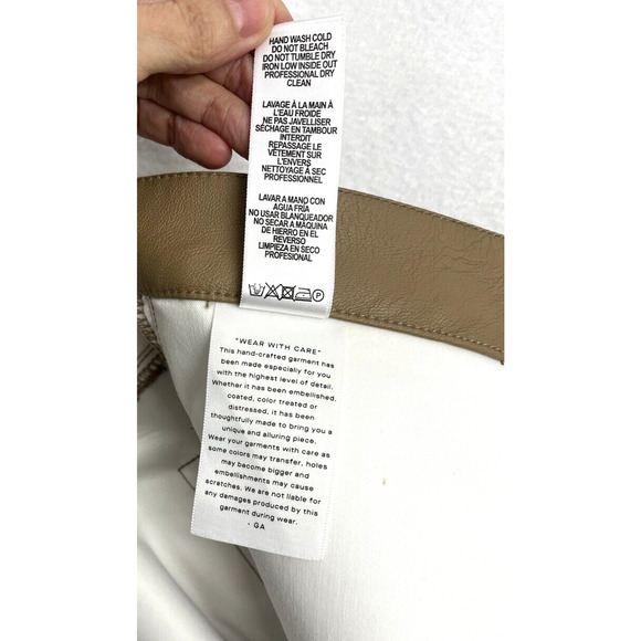 Good American Better Than Leather Good Boy Pants Size 16 Warm Caramel - Picture 13 of 13